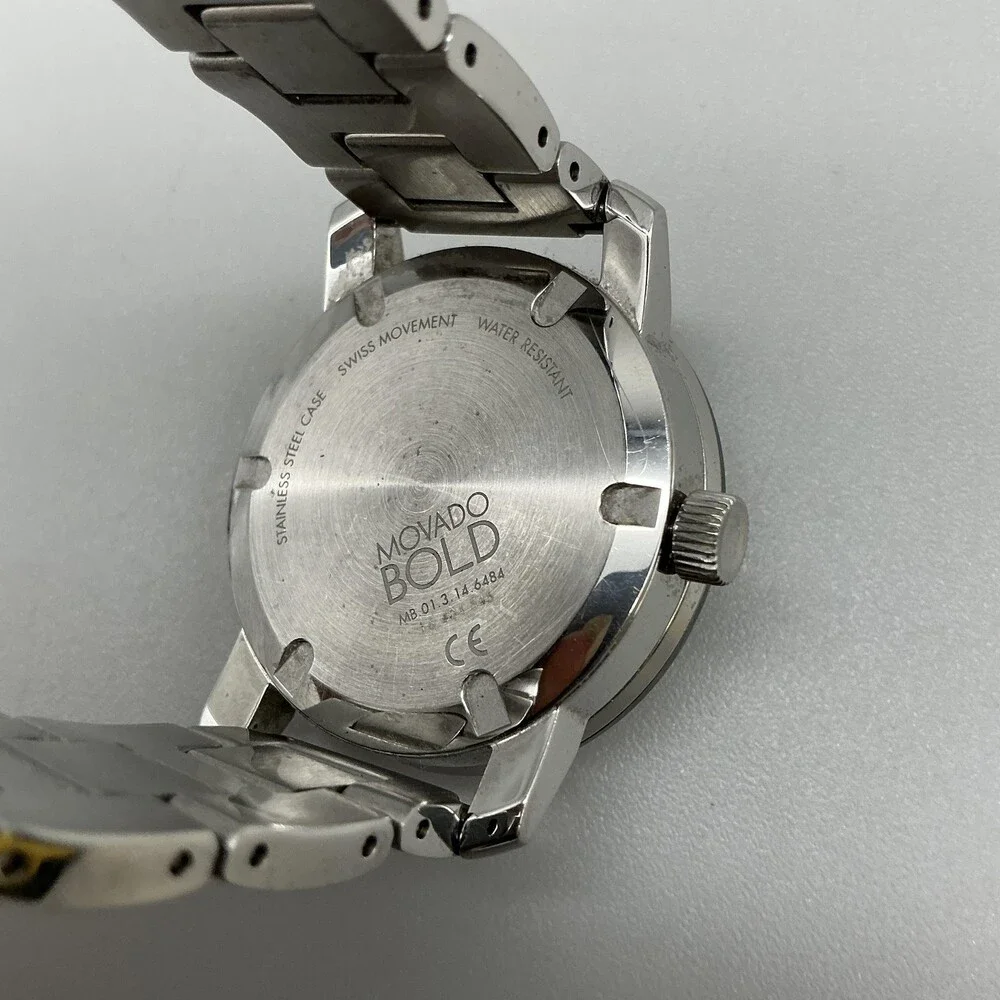 Movado Bold Womens Watch 36mm Stainless Rose Gold Dot 3600084 New Battery 7